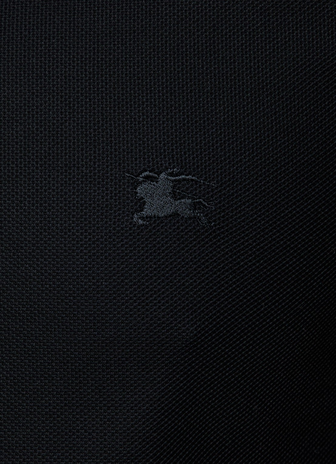 Burberry Eddie slim fit polo met logo - detail 4 zwart
