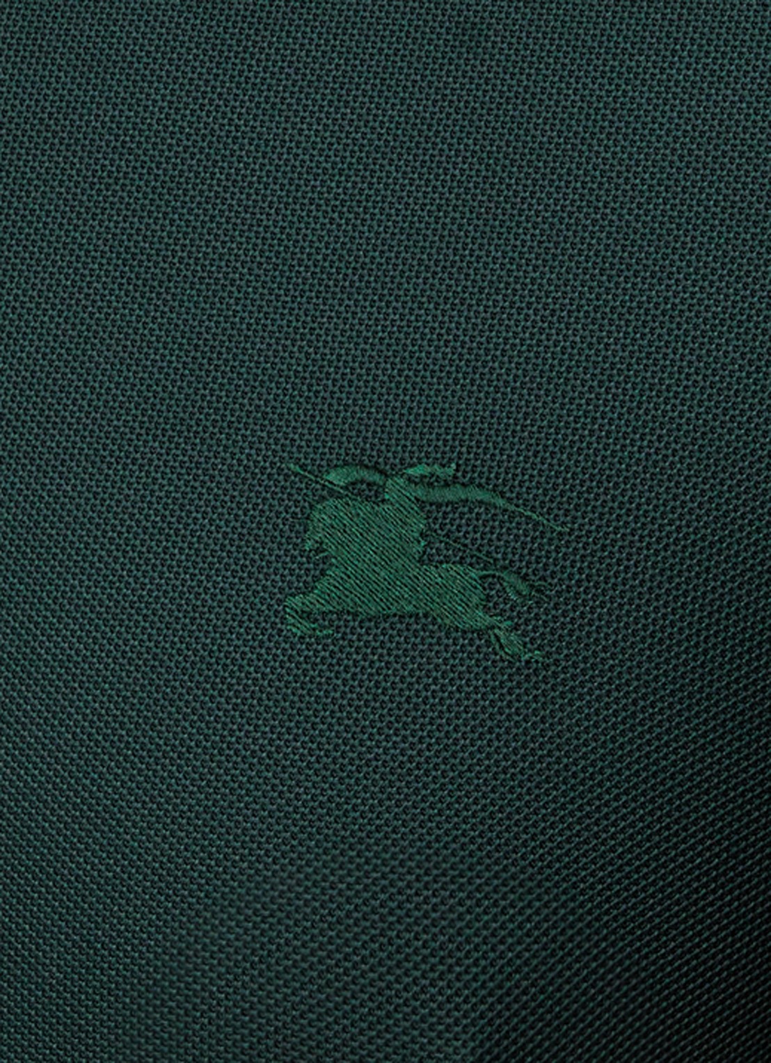 Burberry Eddie slim fit polo van piqué katoen met logoborduring - detail 4 antraciet