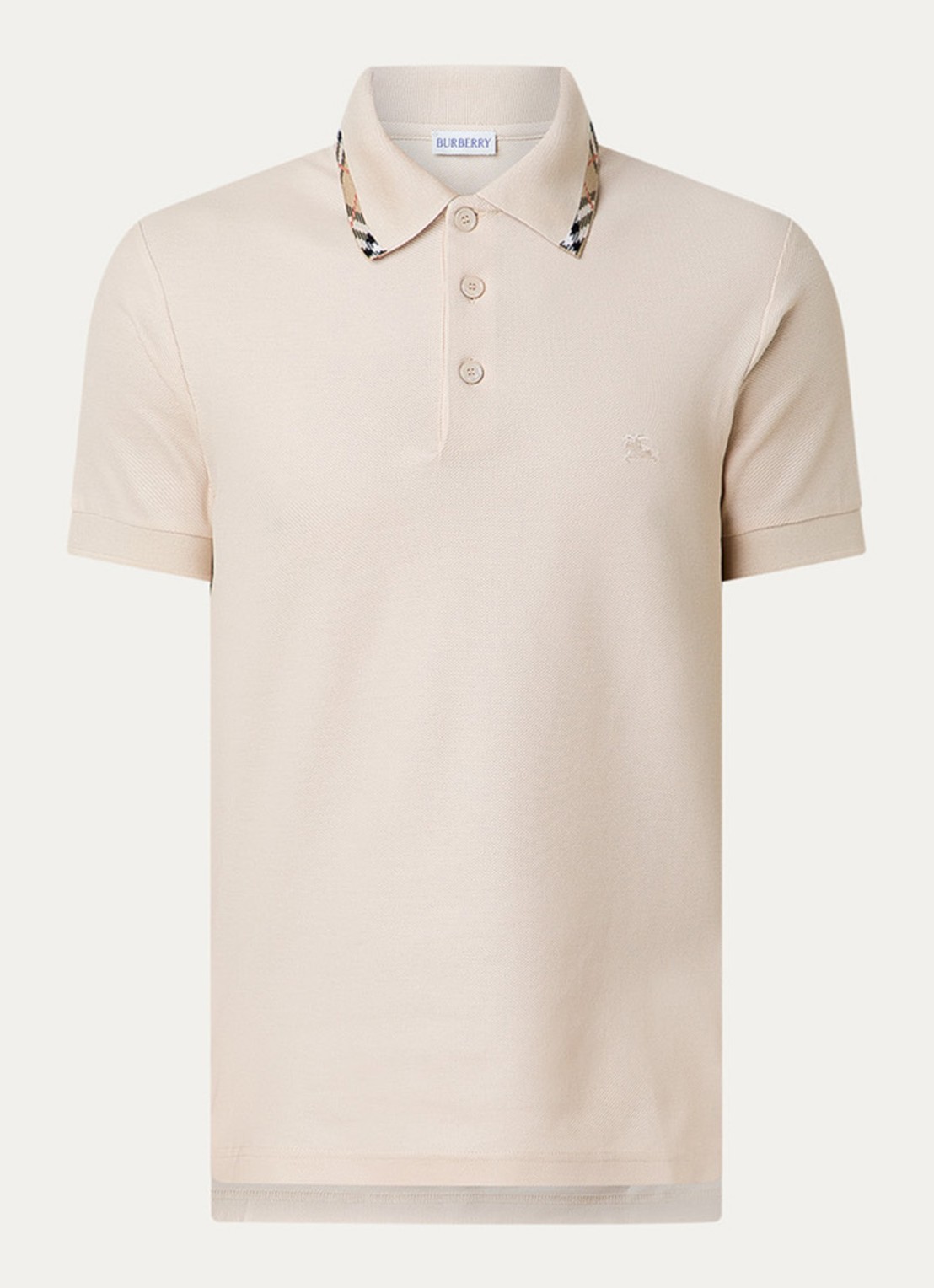 Burberry Ediie regular fit polo met logo - voorkant 4 beige