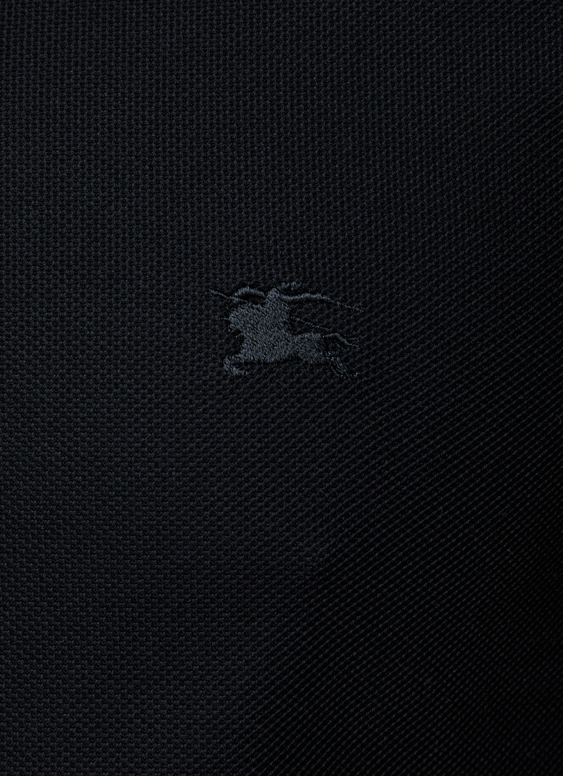 Burberry Ediie regular fit polo met logo - detail 2 zwart