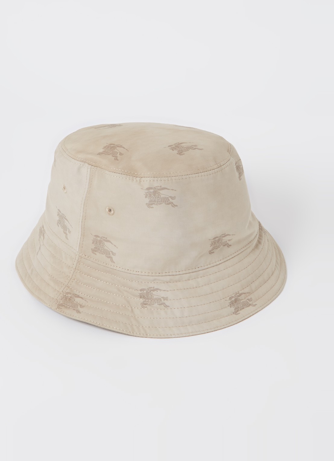 Burberry EKD bucket hoed met logoprint - voorkant lichtbruin