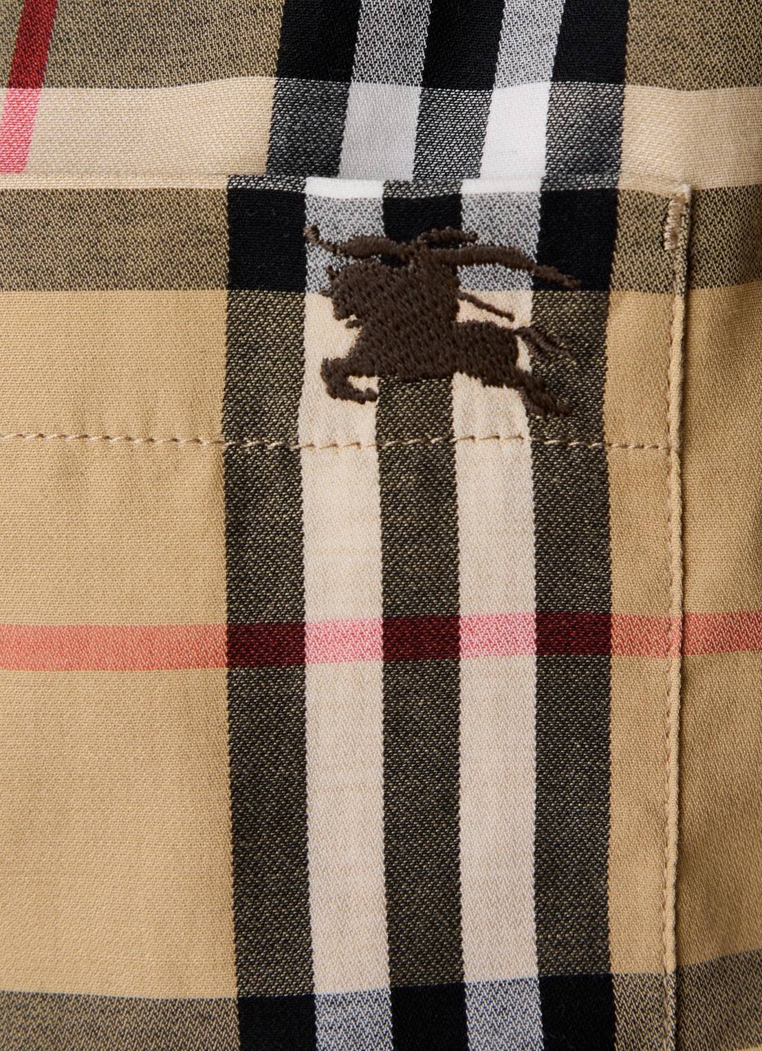 Burberry Emma blouse met ruitdessin - detail 2 camel
