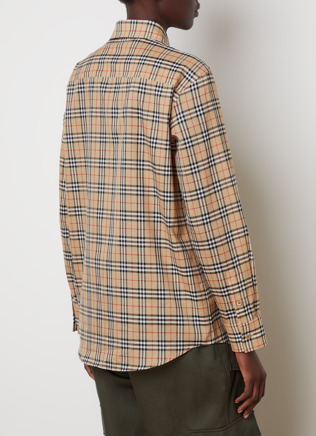 Burberry Emma overhemd met ruitdessin - achterkant 5 zand
