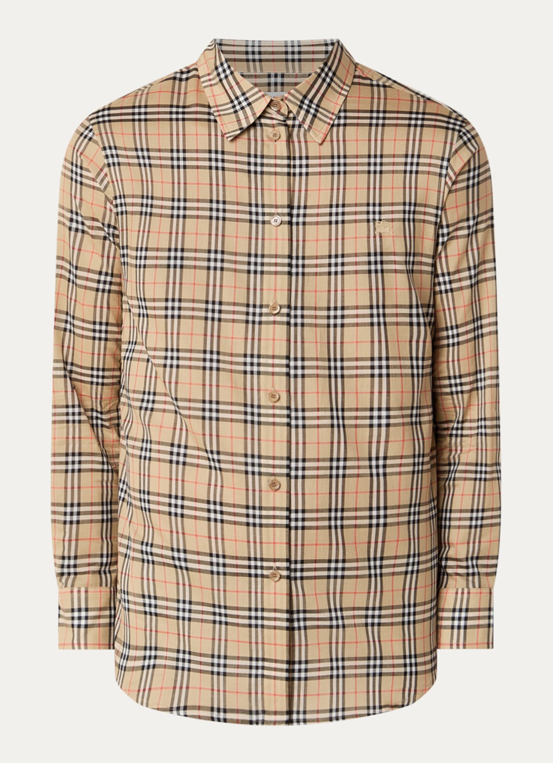 Burberry Emma overhemd met ruitdessin - voorkant zand
