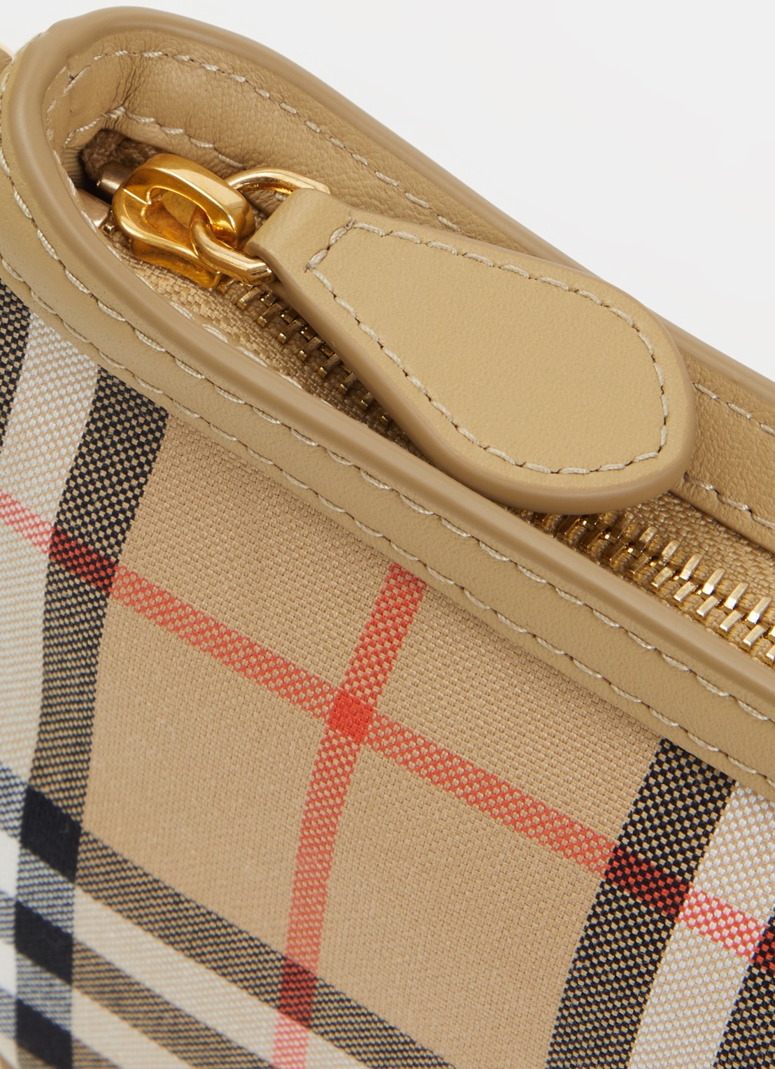 Burberry Eugenie schoudertas met ruitdessin en details van leer  - detail 5 zand