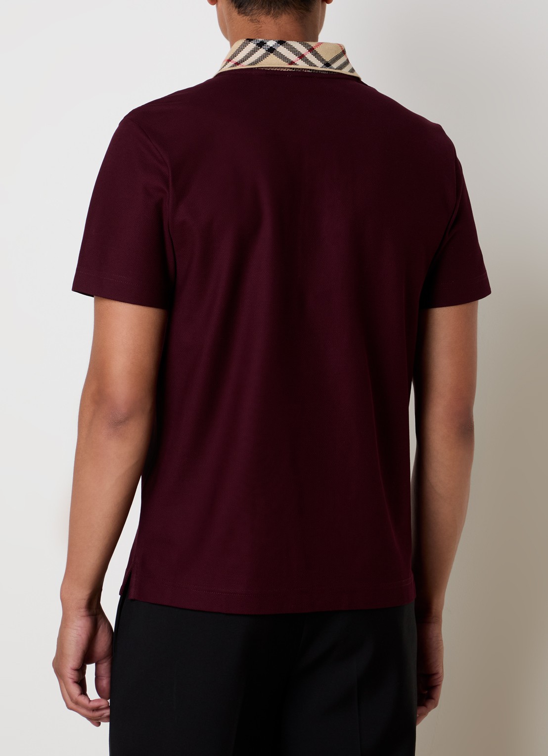 Burberry Evan regular fit polo van piqué katoen - achterkant rood