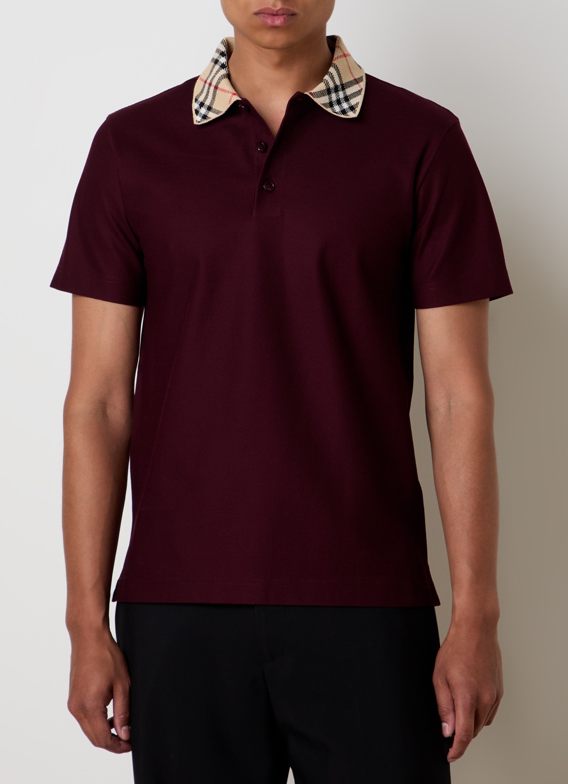 Burberry Evan regular fit polo van piqué katoen - detail 4 rood