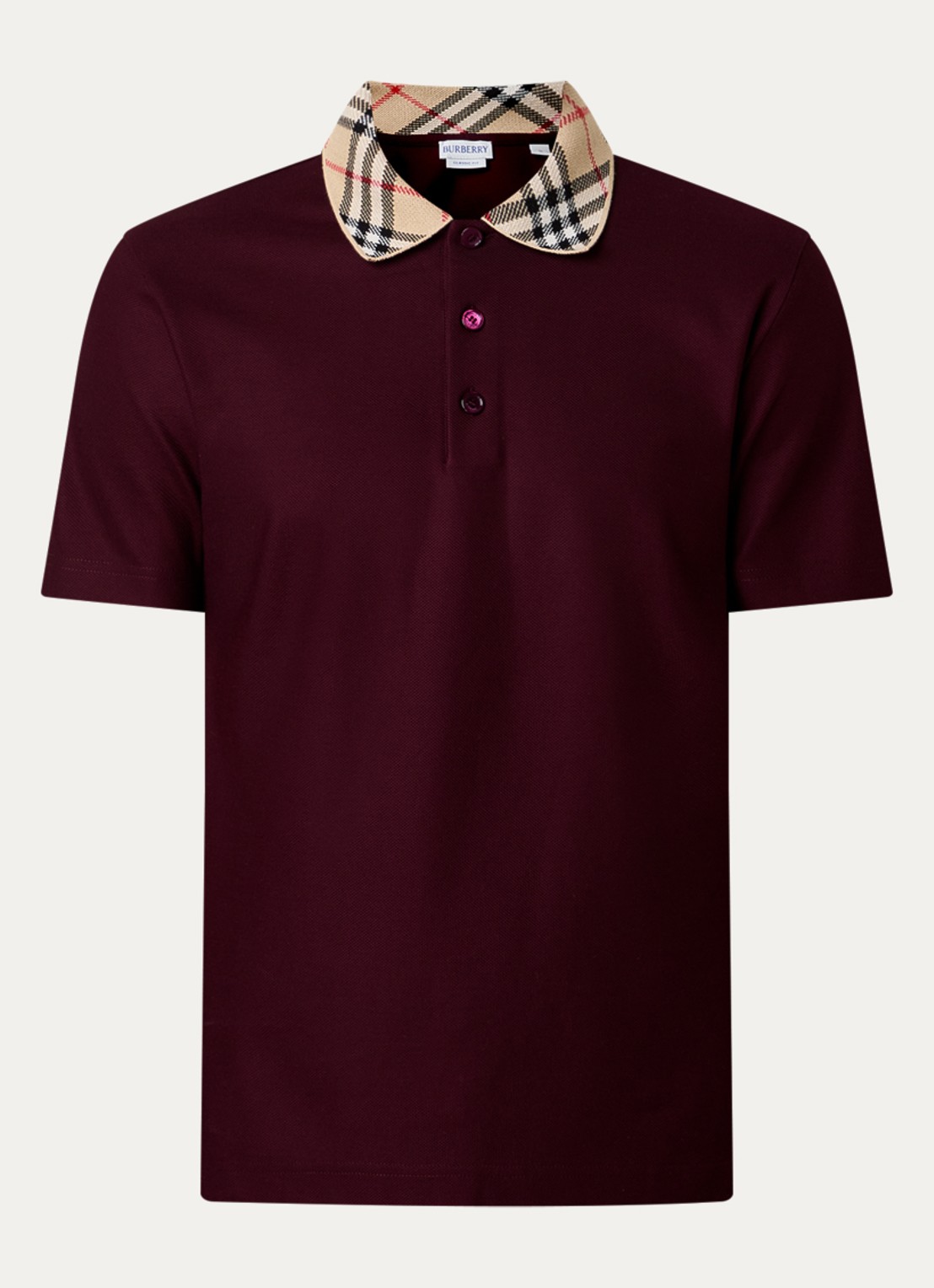 Burberry Evan regular fit polo van piqué katoen - voorkant 2 rood