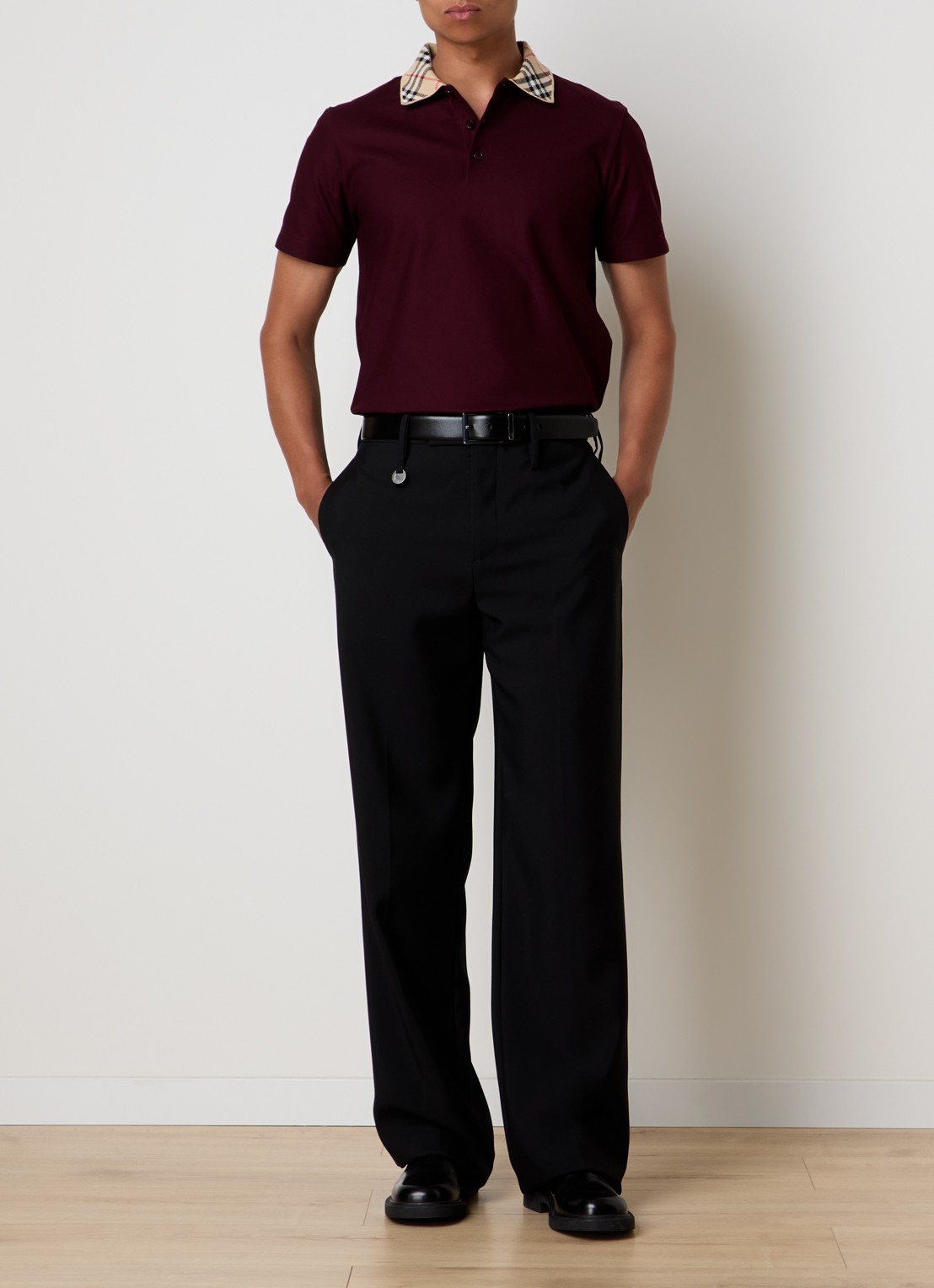 Burberry Evan regular fit polo van piqué katoen - voorkant 3 rood