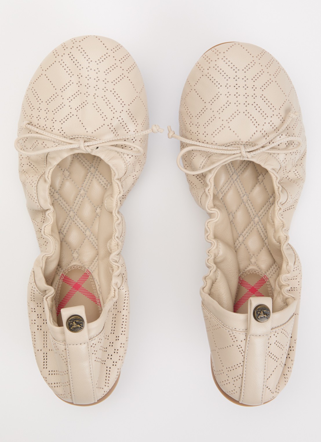 Burberry Fawn ballerina van lamsleer - detail 4 beige