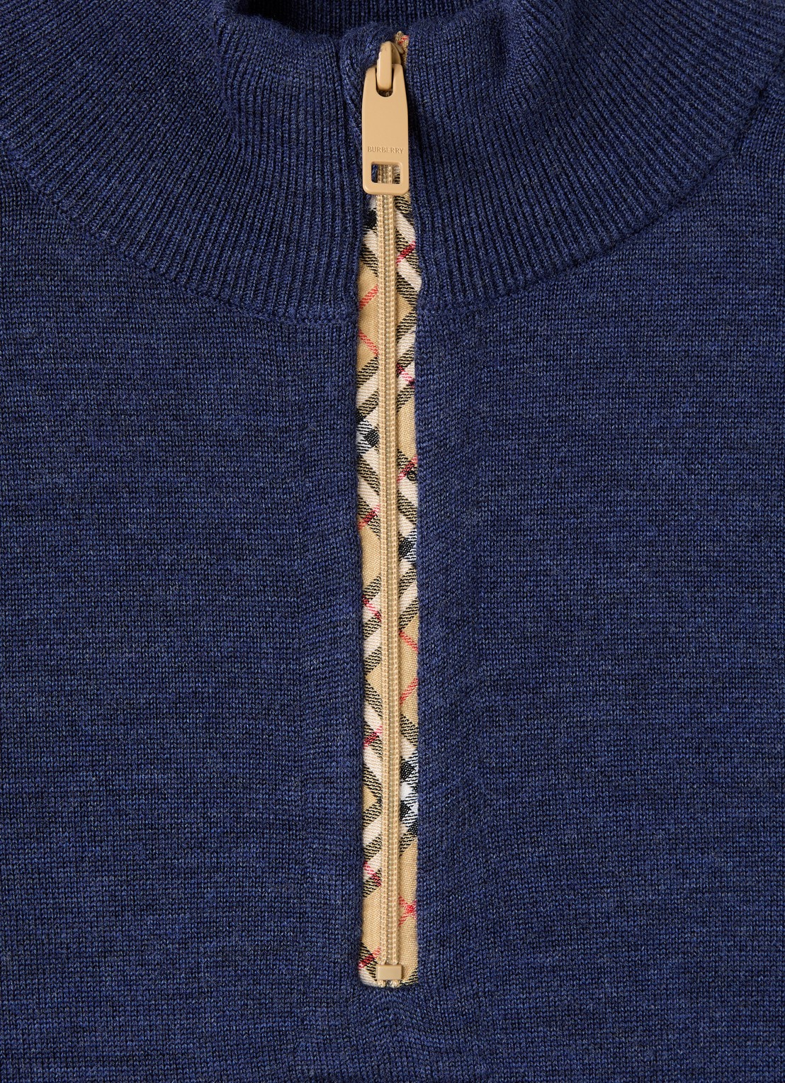 Burberry Fijngebreide trui van wol - detail 3 donkerblauw