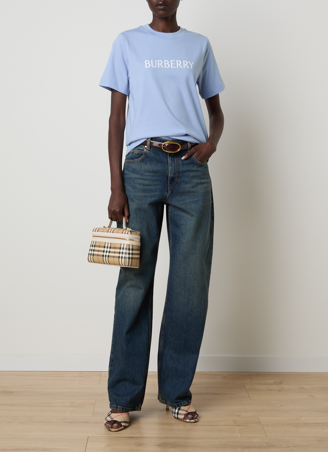 Burberry Frankie T-shirt met logo - voorkant 5 lavendel