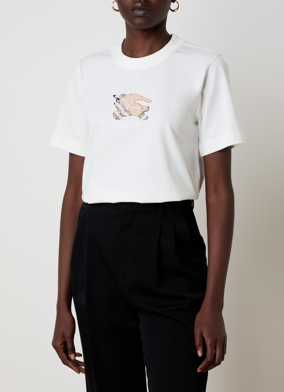 Burberry Frankie T-shirt met logoprint - detail 4 wit