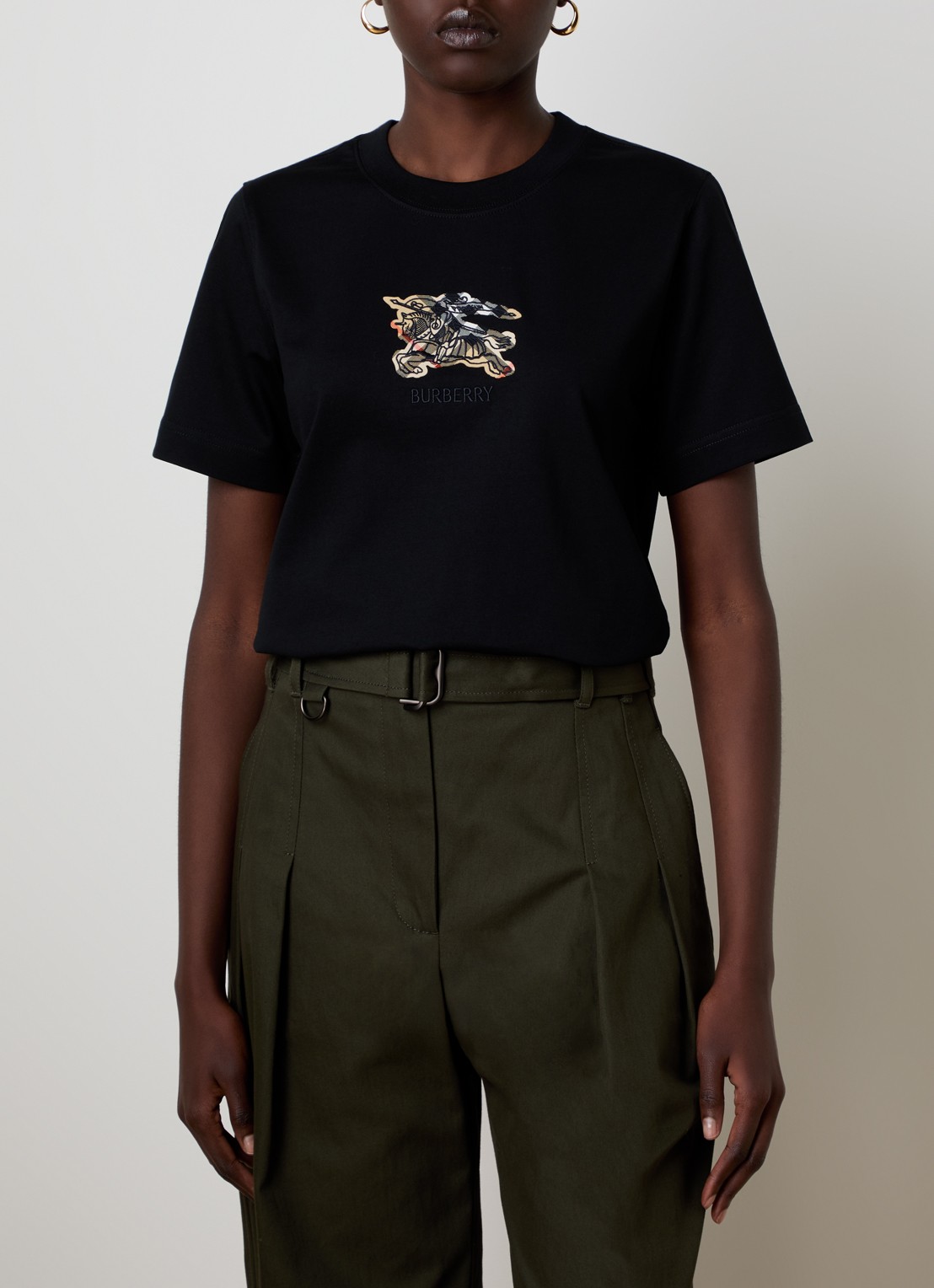 Burberry Frankie T-shirt met logoprint - detail 2 zwart