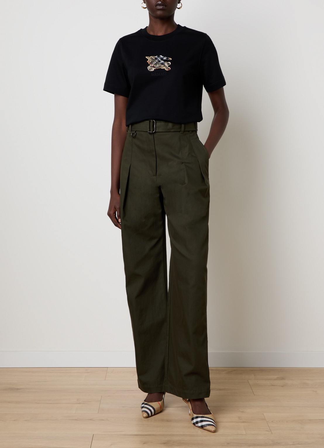 Burberry Frankie T-shirt met logoprint - voorkant 5 zwart