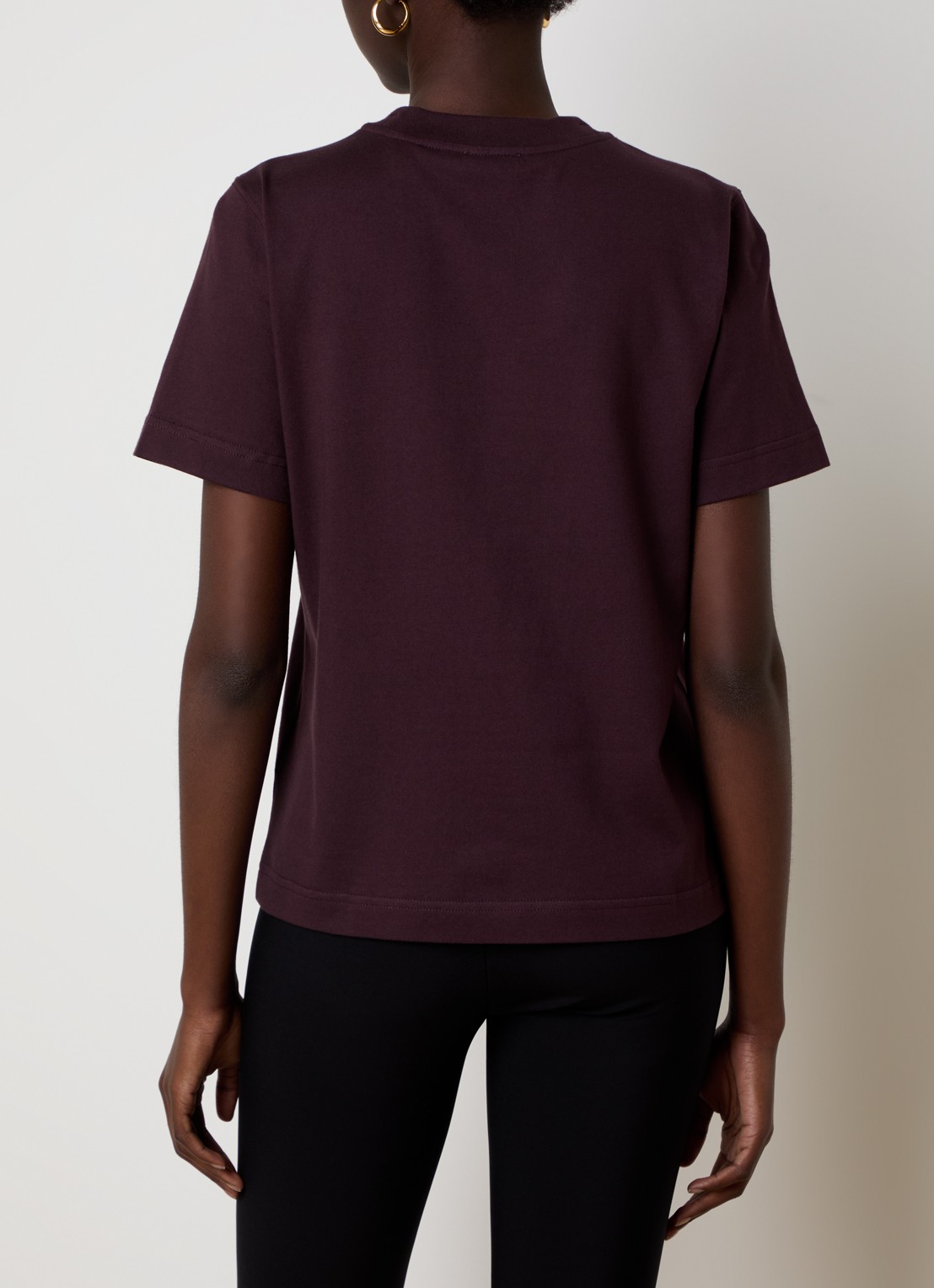 Burberry Frankie T-shirt met logoprint - achterkant bordeauxrood