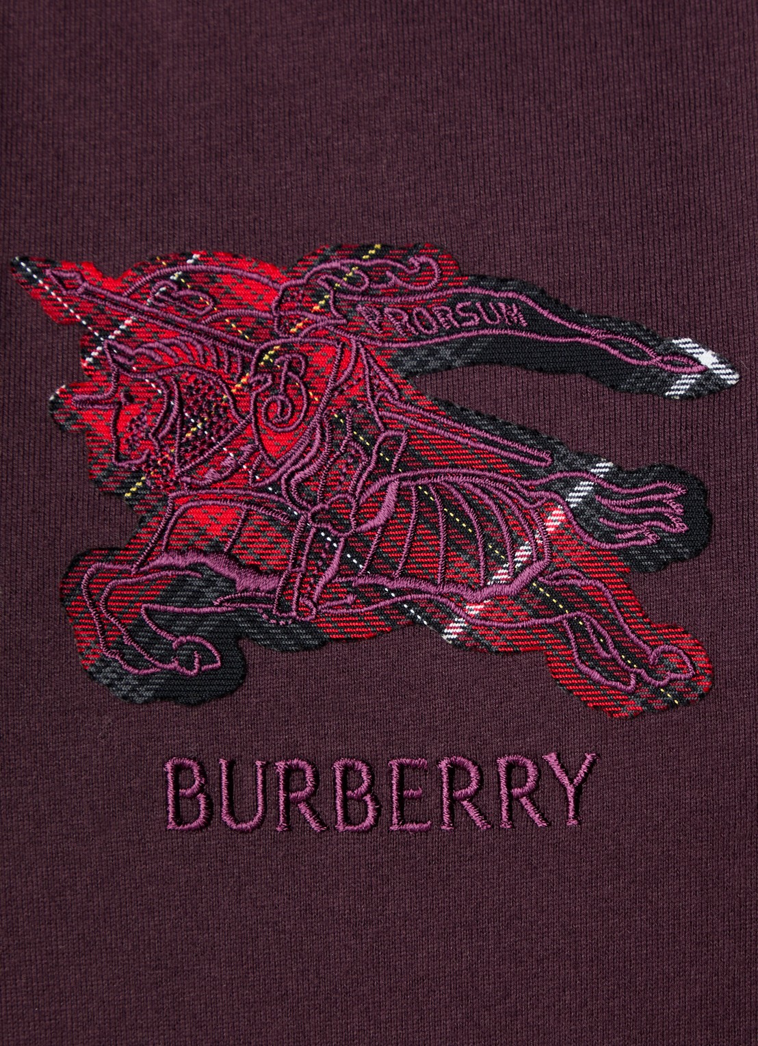 Burberry Frankie T-shirt met logoprint - detail 3 bordeauxrood