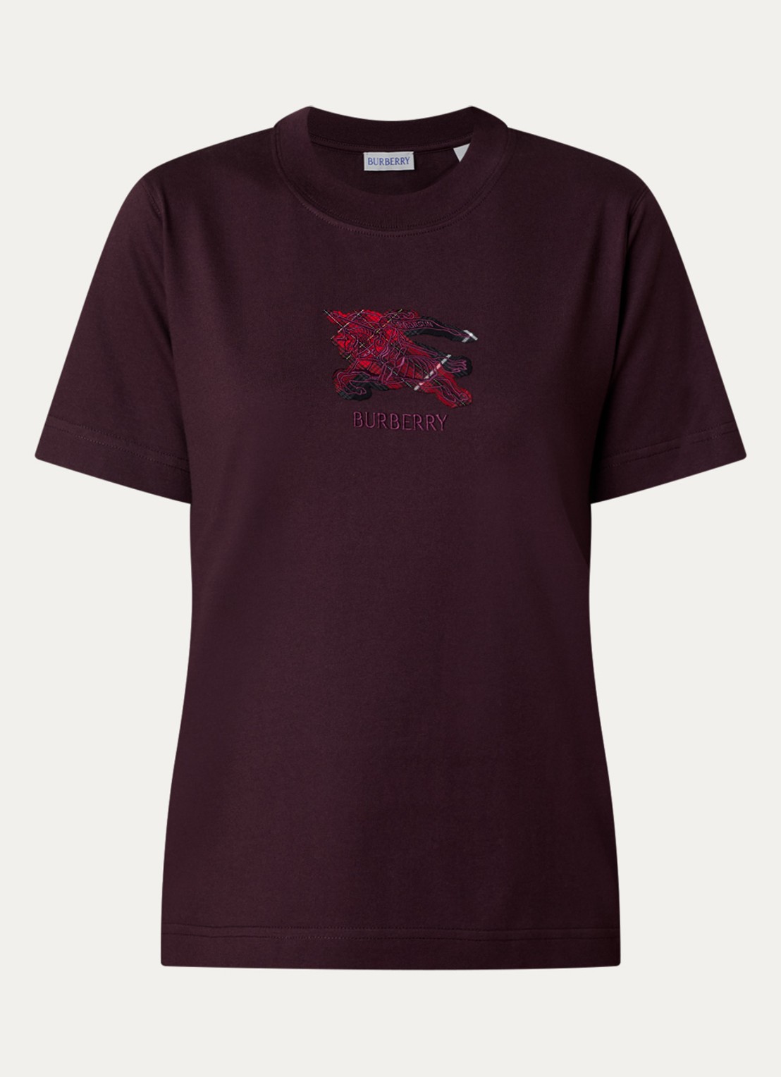 Burberry Frankie T-shirt met logoprint - voorkant 4 bordeauxrood