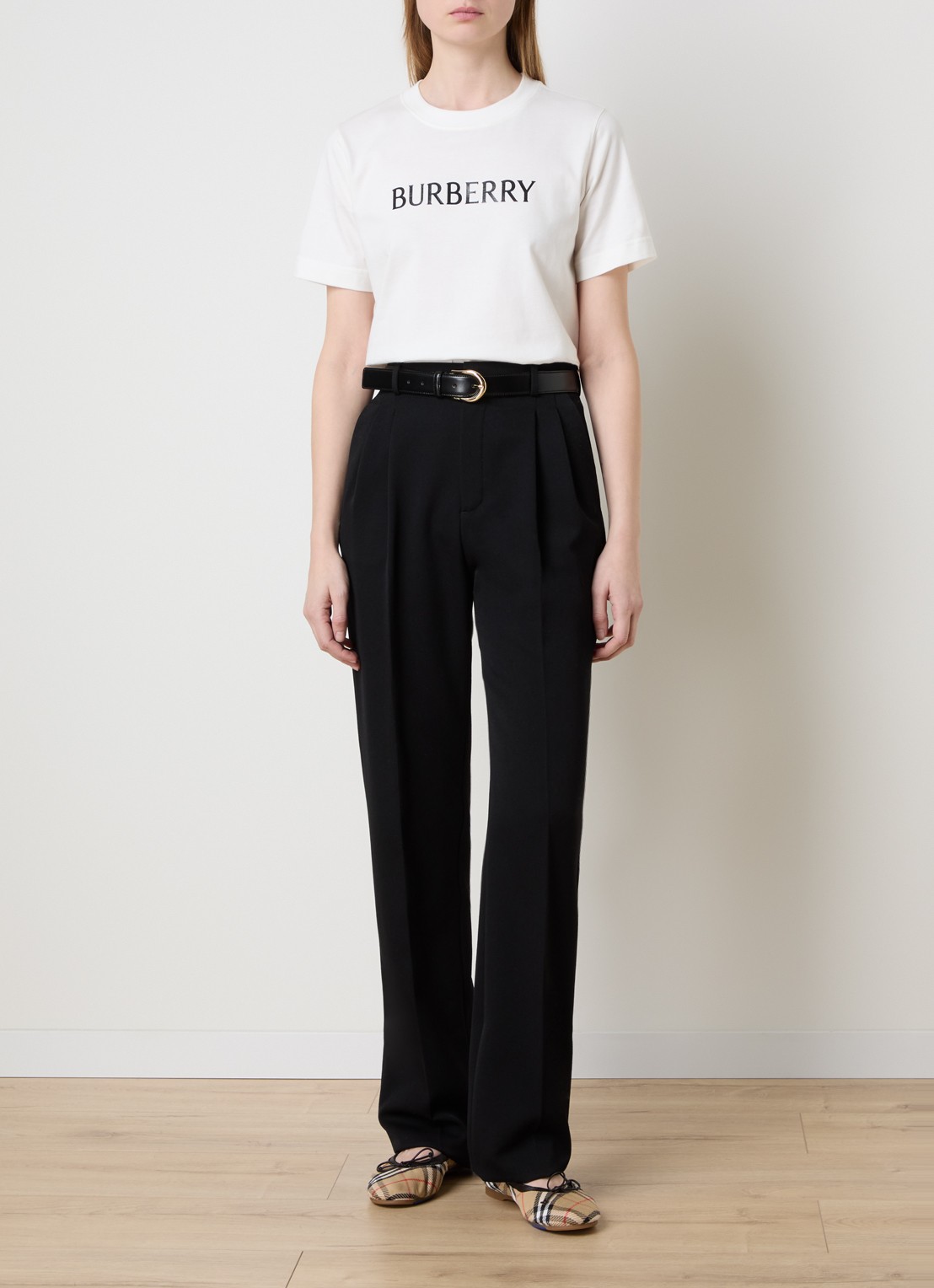 Burberry Frankie T-shirt met logoprint - voorkant 3 wit