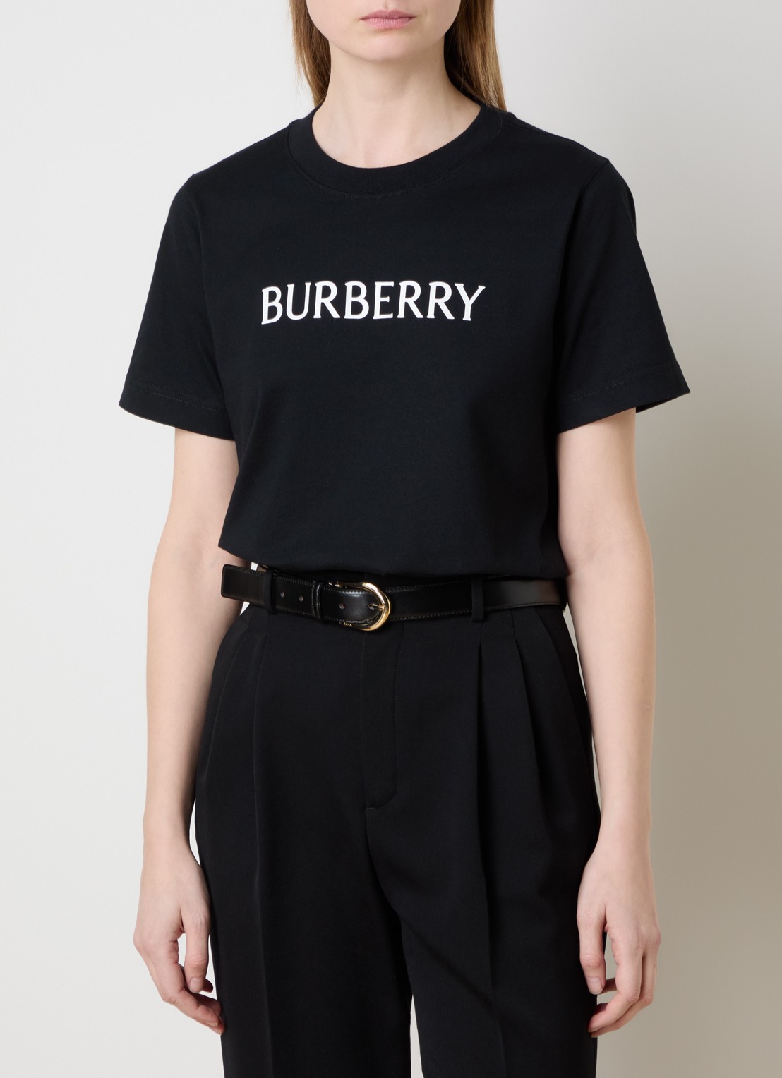 Burberry Frankie T-shirt met logoprint - detail 4 zwart