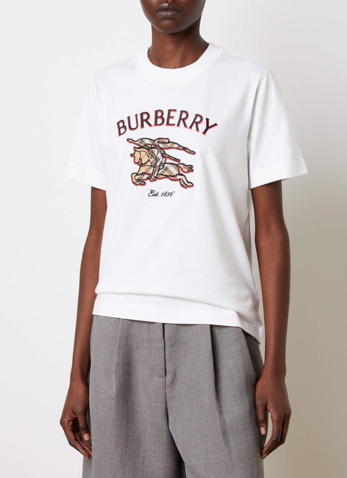 Burberry Frankie T-shirt met logoprint - detail 4 wit
