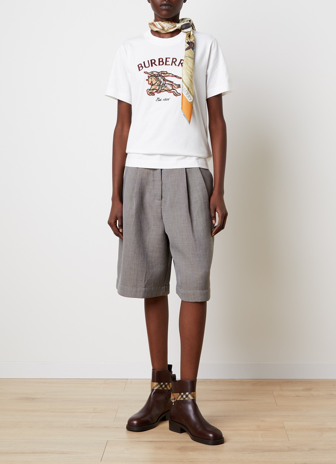 Burberry Frankie T-shirt met logoprint - voorkant 2 wit