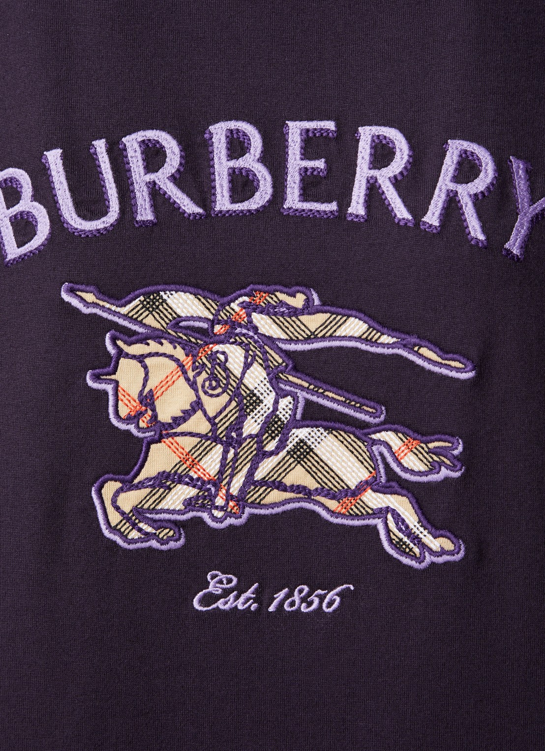 Burberry Frankie T-shirt met logoprint - detail 2 aubergine