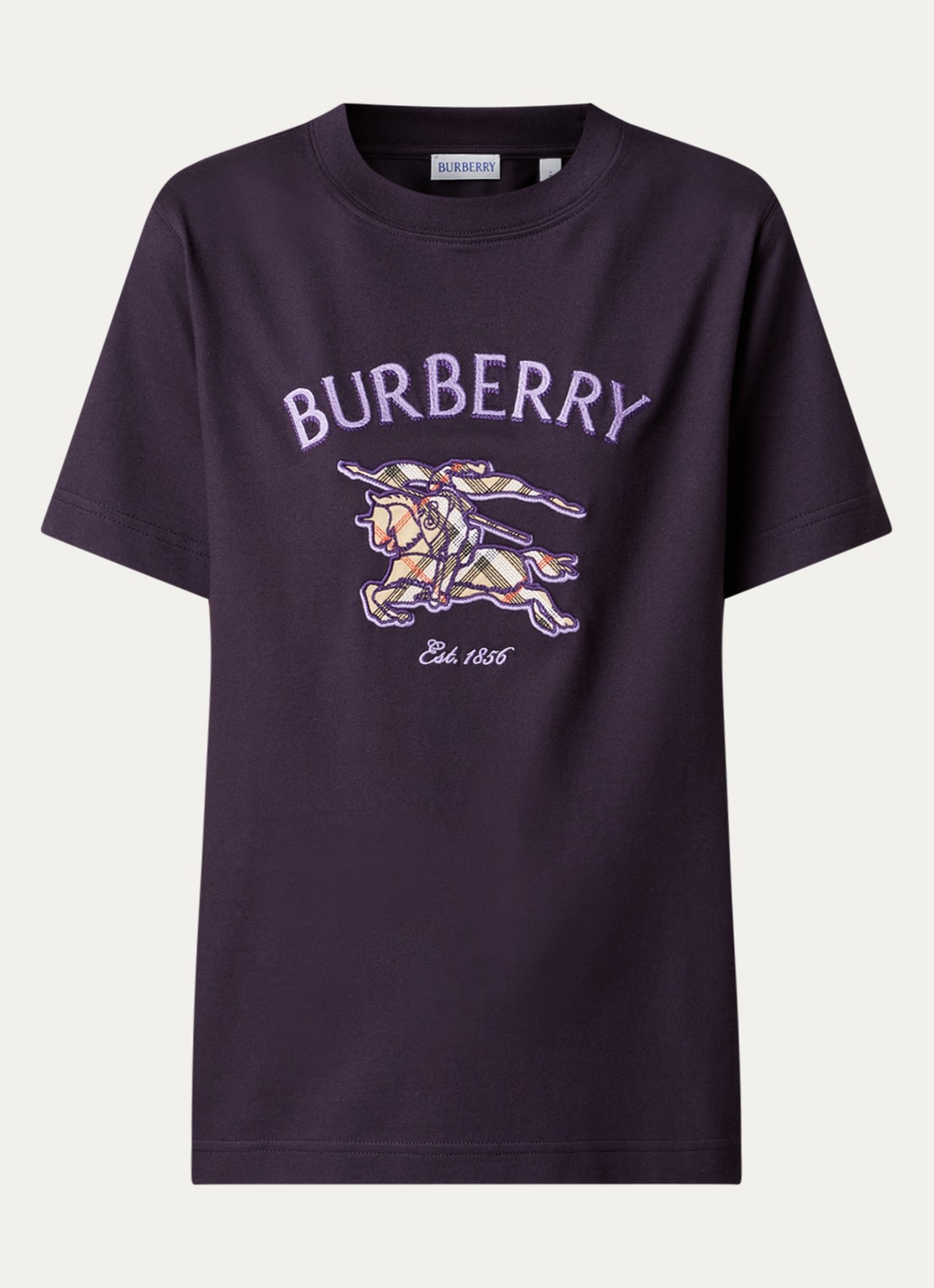 Burberry Frankie T-shirt met logoprint - voorkant 3 aubergine