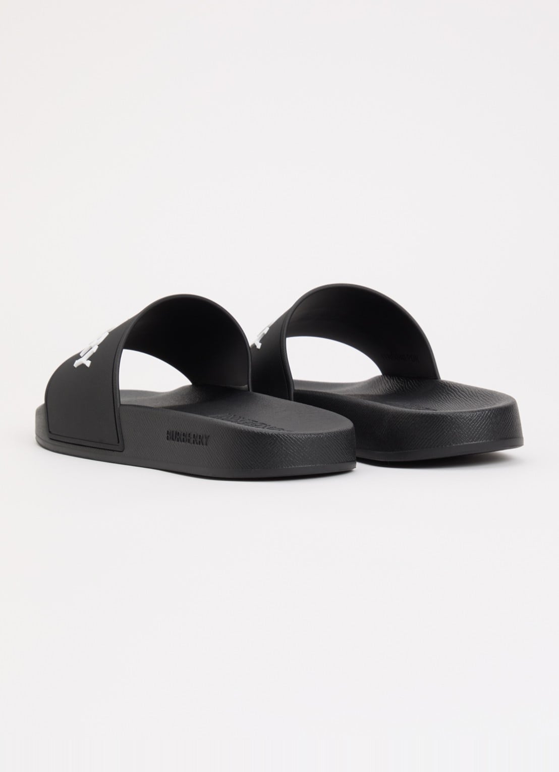Burberry Furley slipper met logo - achterkant 5 zwart
