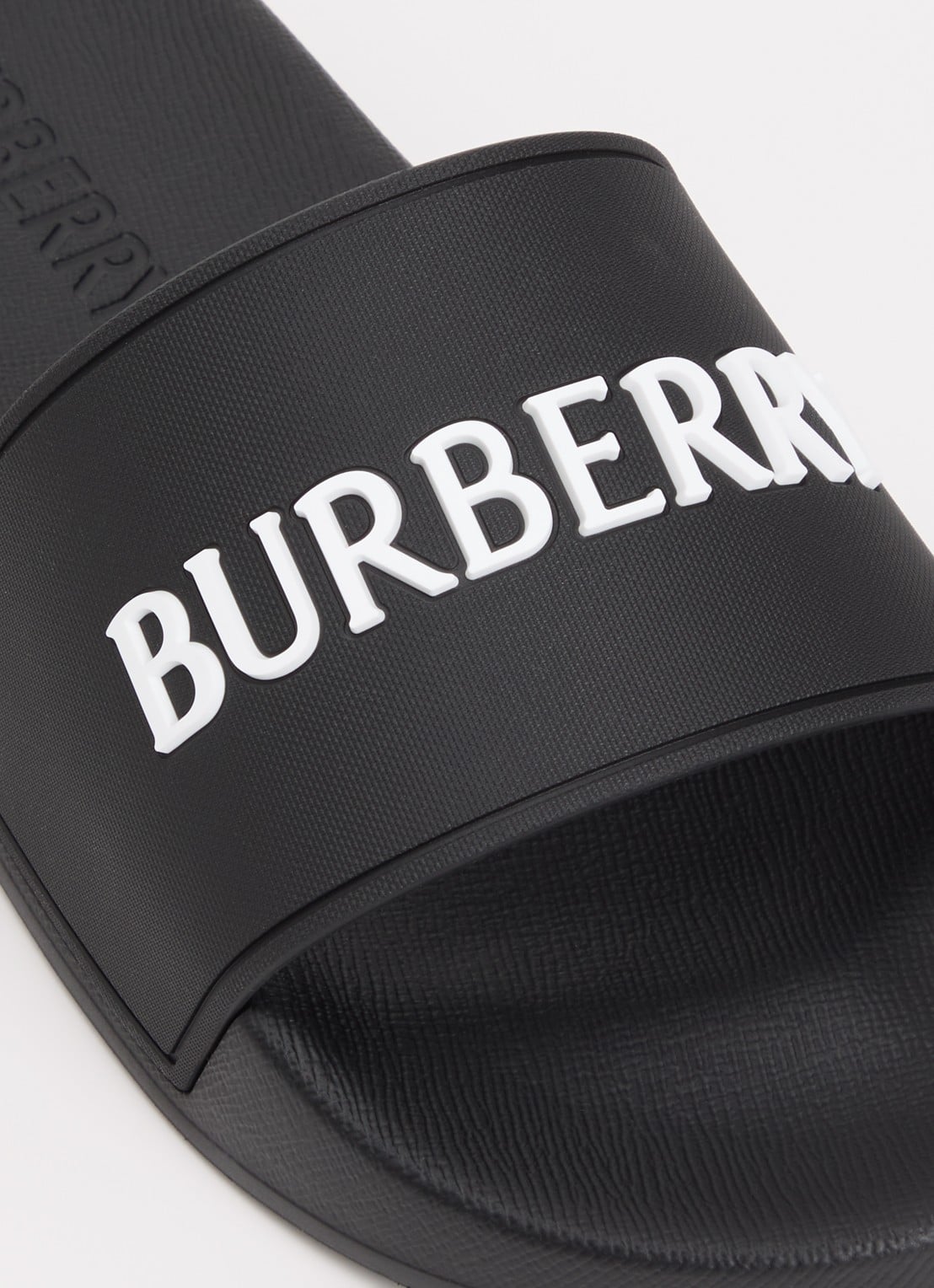Burberry Furley slipper met logo - detail 4 zwart