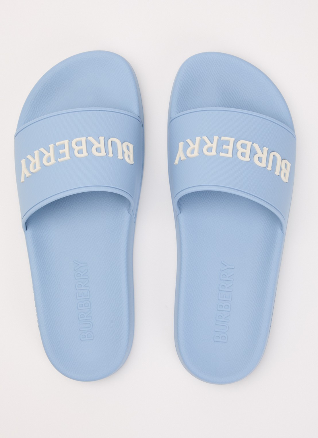 Burberry Furley slipper met logo - detail 4 blauw