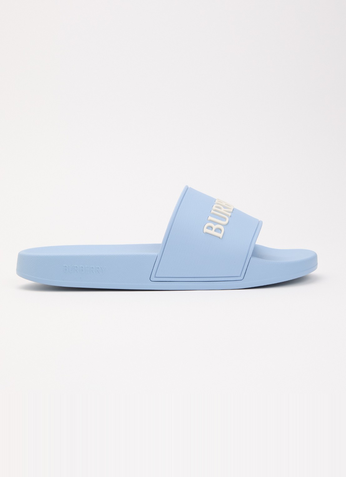 Burberry Furley slipper met logo - voorkant blauw