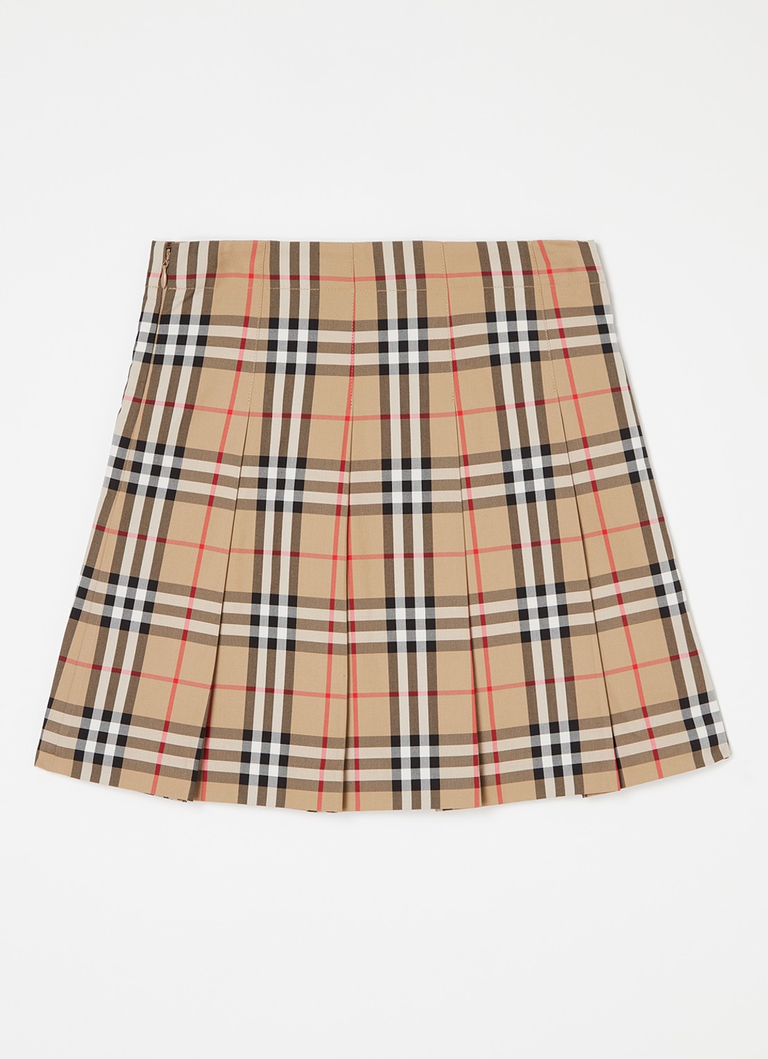 Burberry Gabrielle plooirok met ruitdessin - achterkant 3 beige