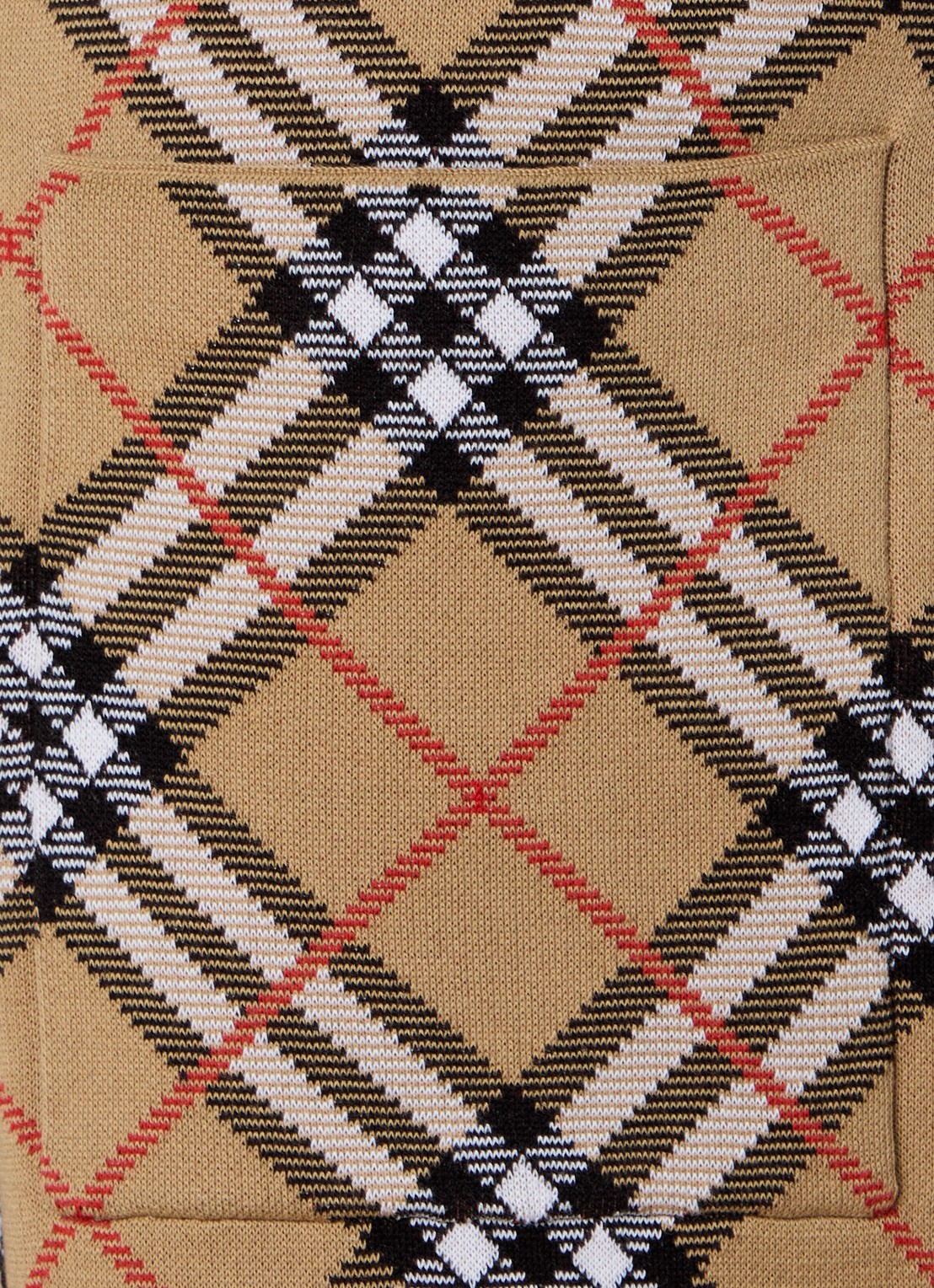 Burberry Gawain straight fit korte broek met ruitdessin - detail 2 camel