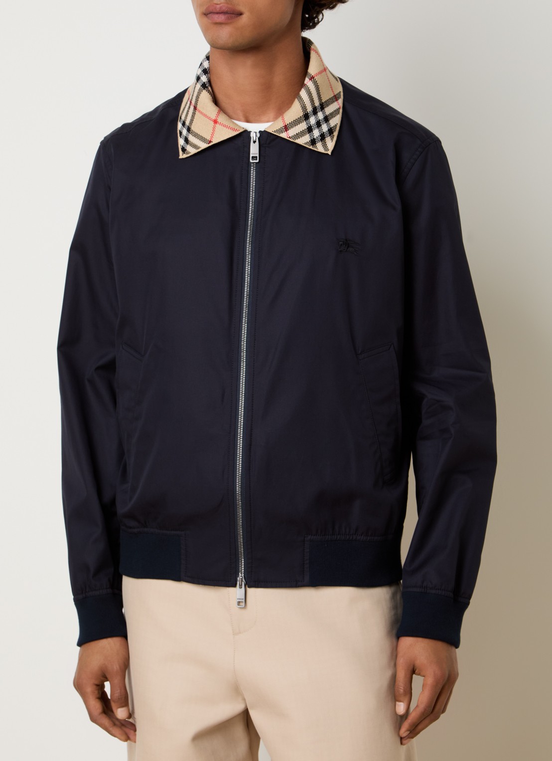 Burberry Glenfields jack met steekzakken - detail 4 indigo