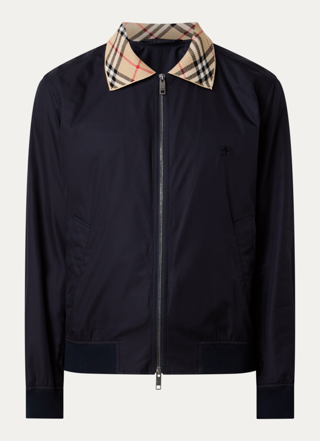 Burberry Glenfields jack met steekzakken - voorkant indigo
