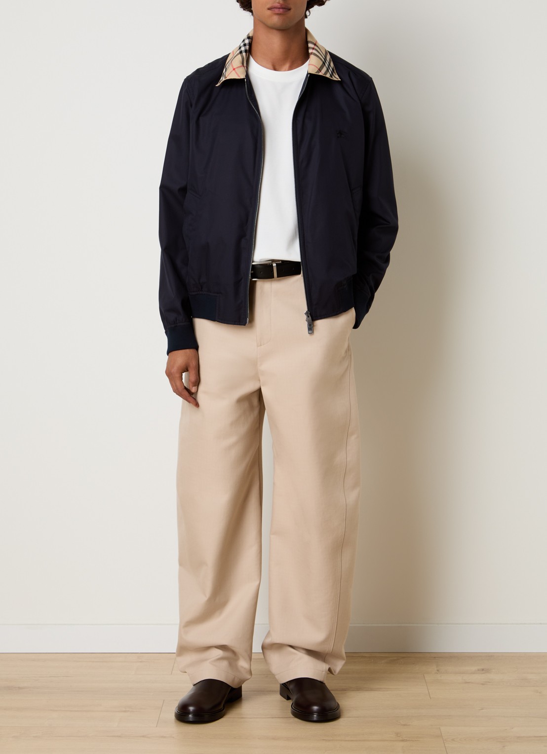 Burberry Glenfields jack met steekzakken - voorkant 2 indigo
