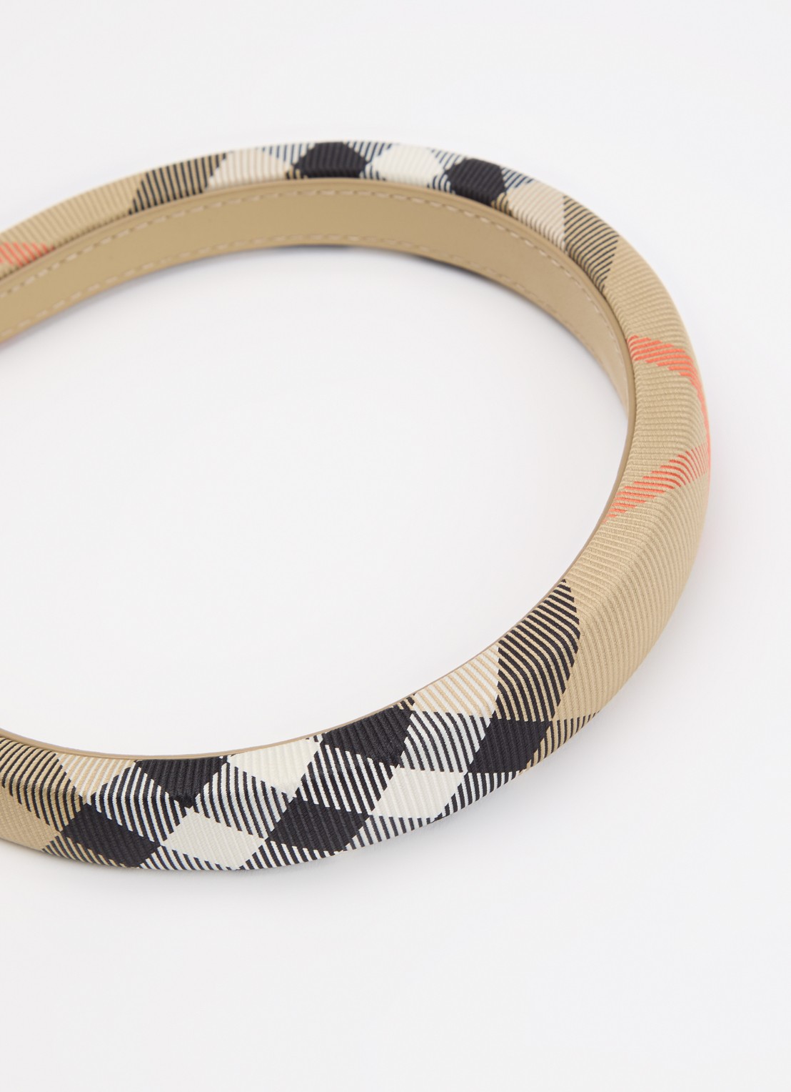 Burberry Haarband met ruitdessin - detail 2 zand