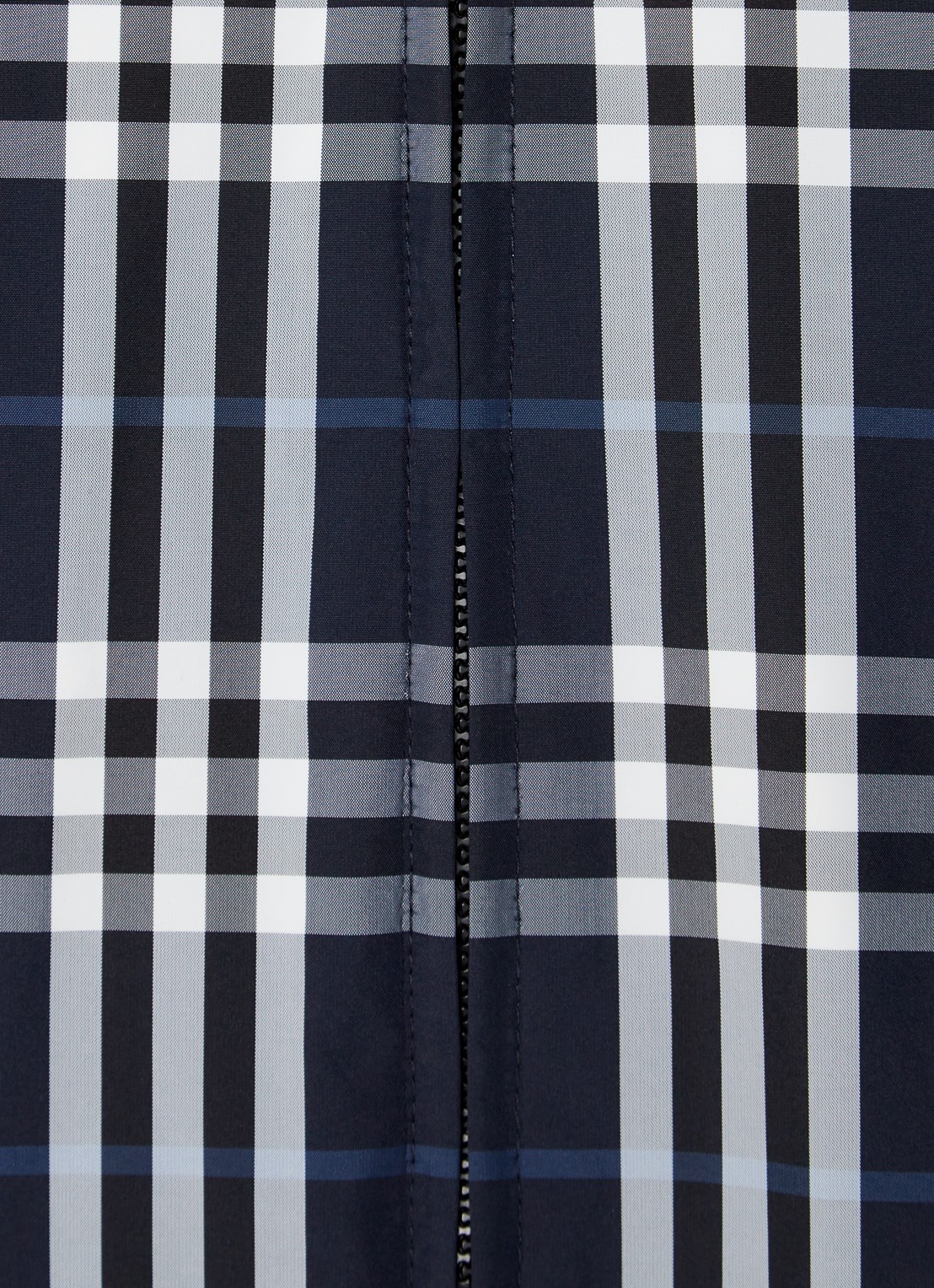 Burberry Hackney jack met capuchon en ruitdessin - detail 3 blauw