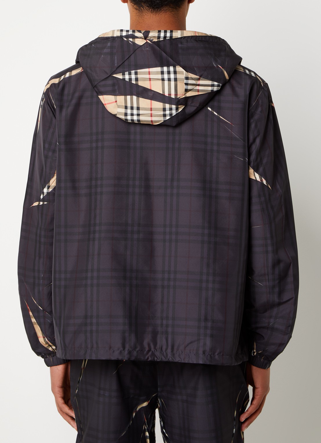 Burberry Hackney softshell jack met destroyed afwerking - achterkant zwart