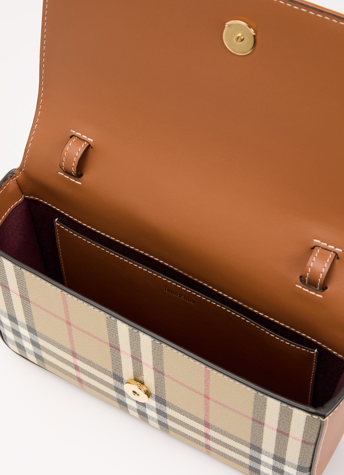 Burberry Hampshire crossbodytas met ruitdessin - detail 5 bruin