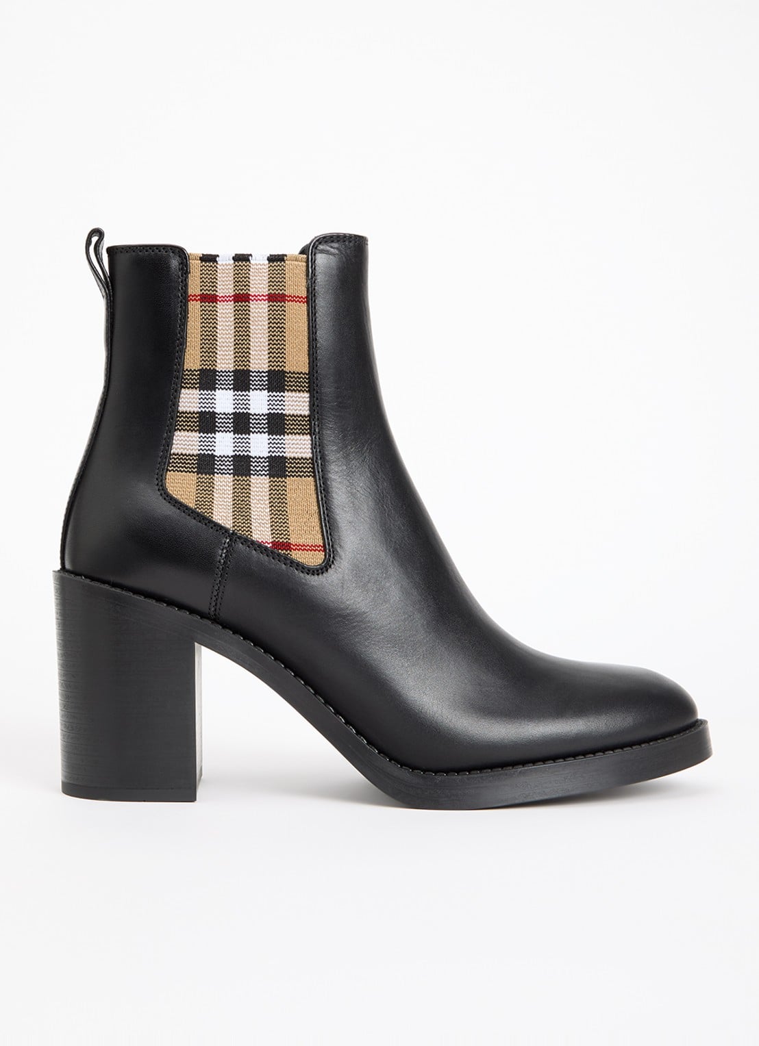 Burberry Hampstead enkellaarsje van kalfsleer - voorkant 5 zwart