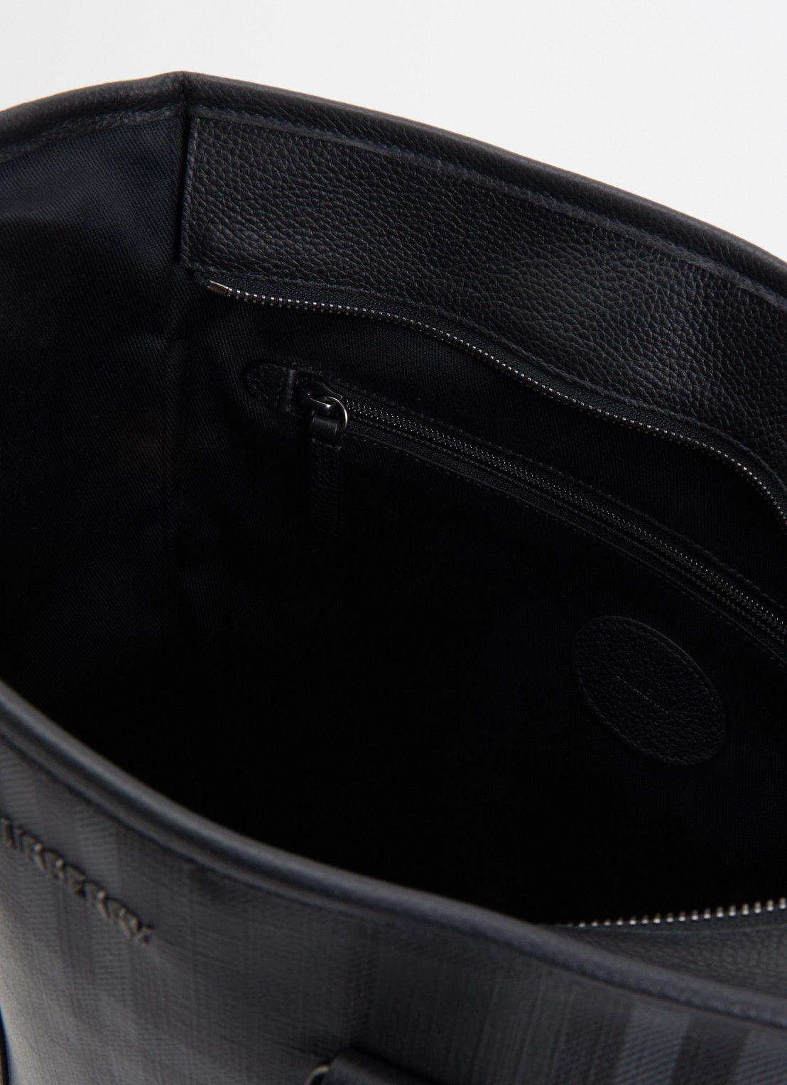 Burberry Handtas met ruitdessin en afneembare schouderriem - detail 3 antraciet