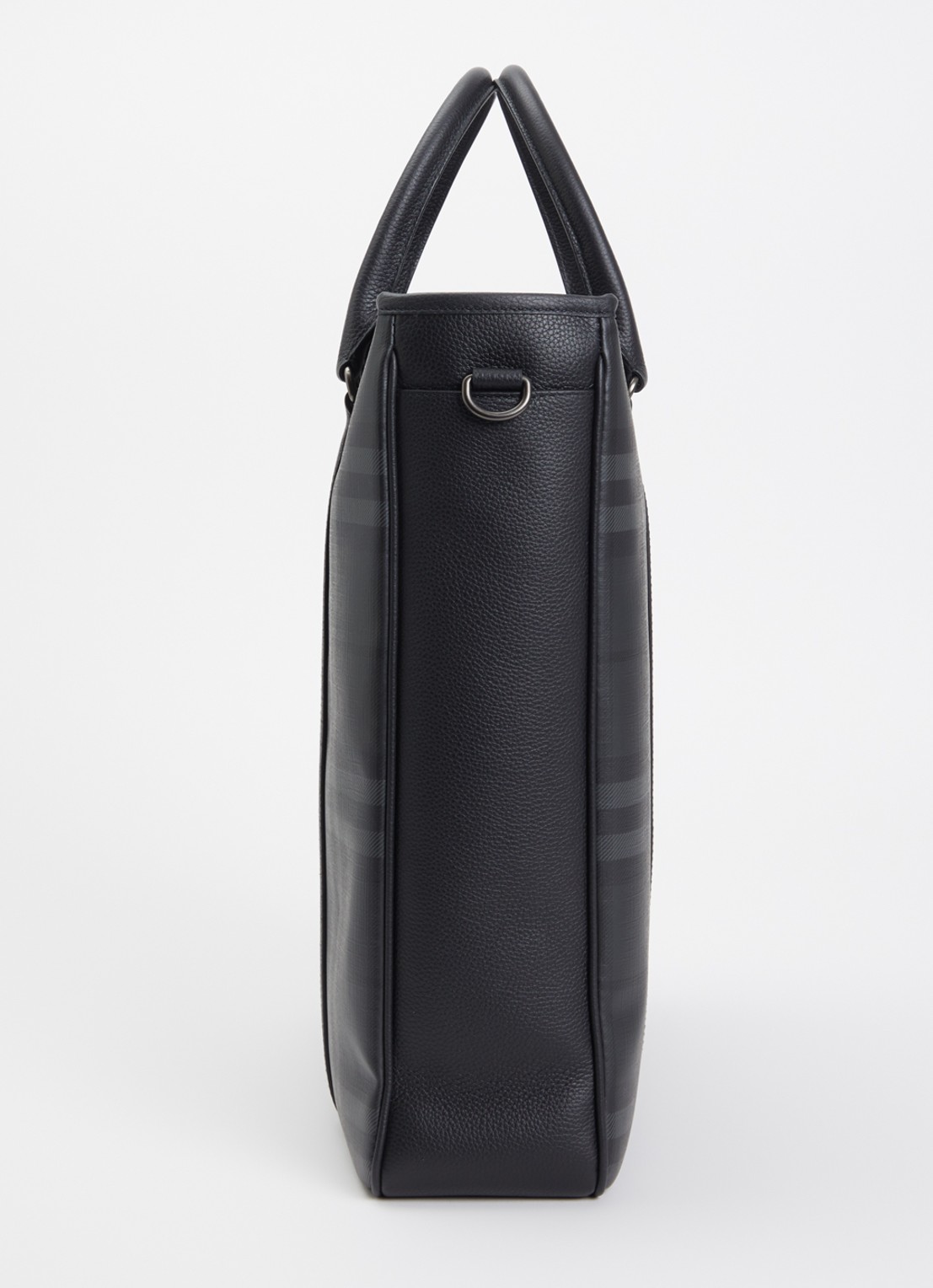 Burberry Handtas met ruitdessin en afneembare schouderriem - detail 4 antraciet