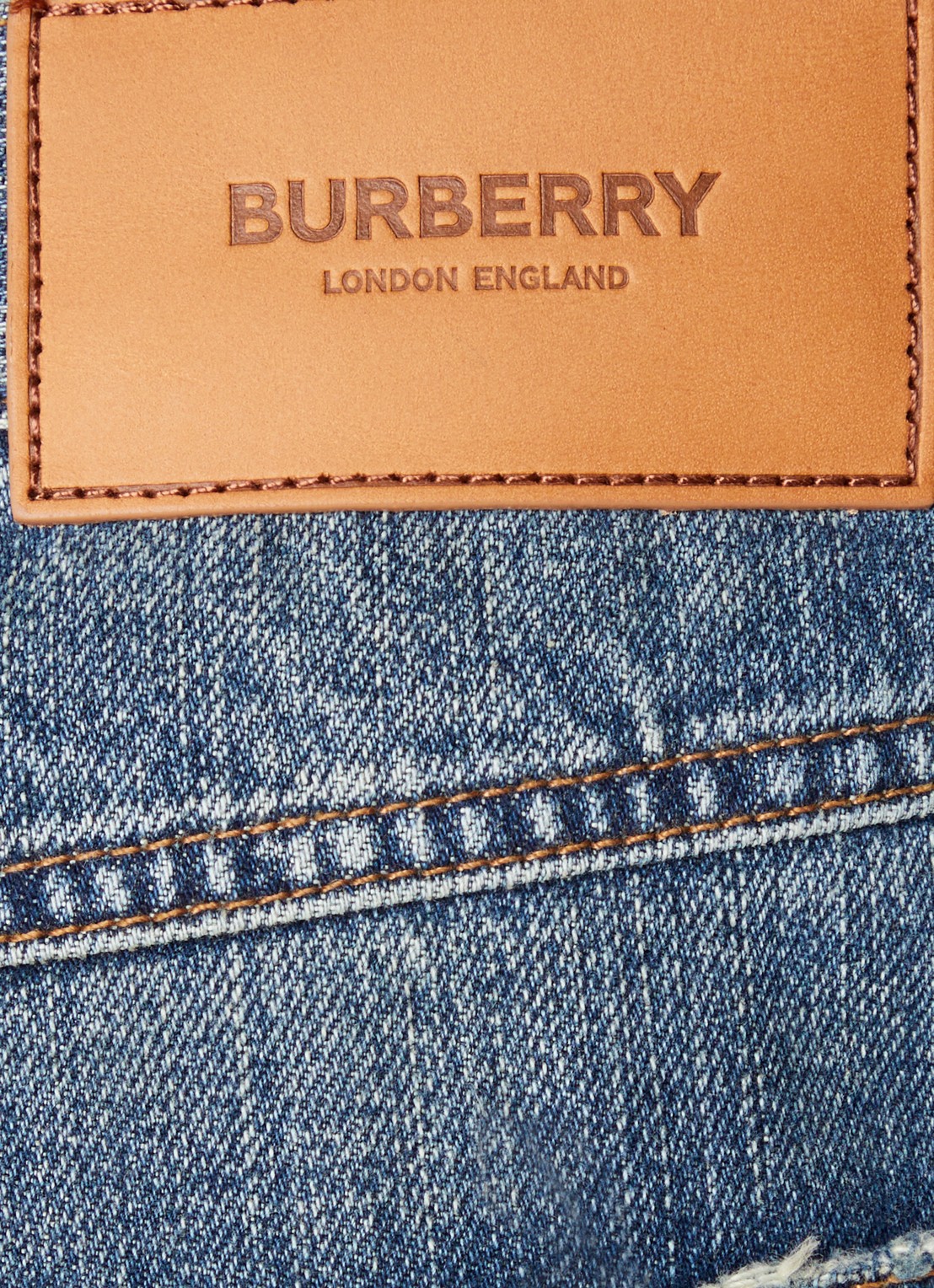 Burberry Harison straight leg jeans met medium wassing - detail 4 indigo