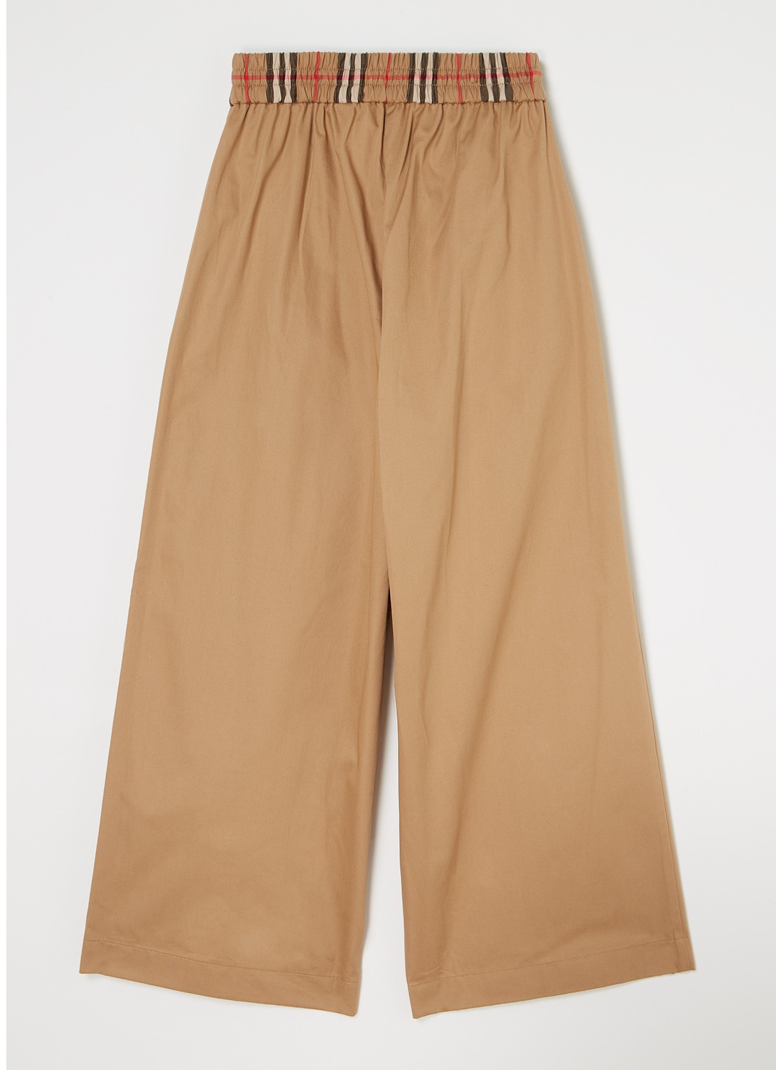 Burberry Hermia wide fit culotte met logoband - voorkant 3 beige