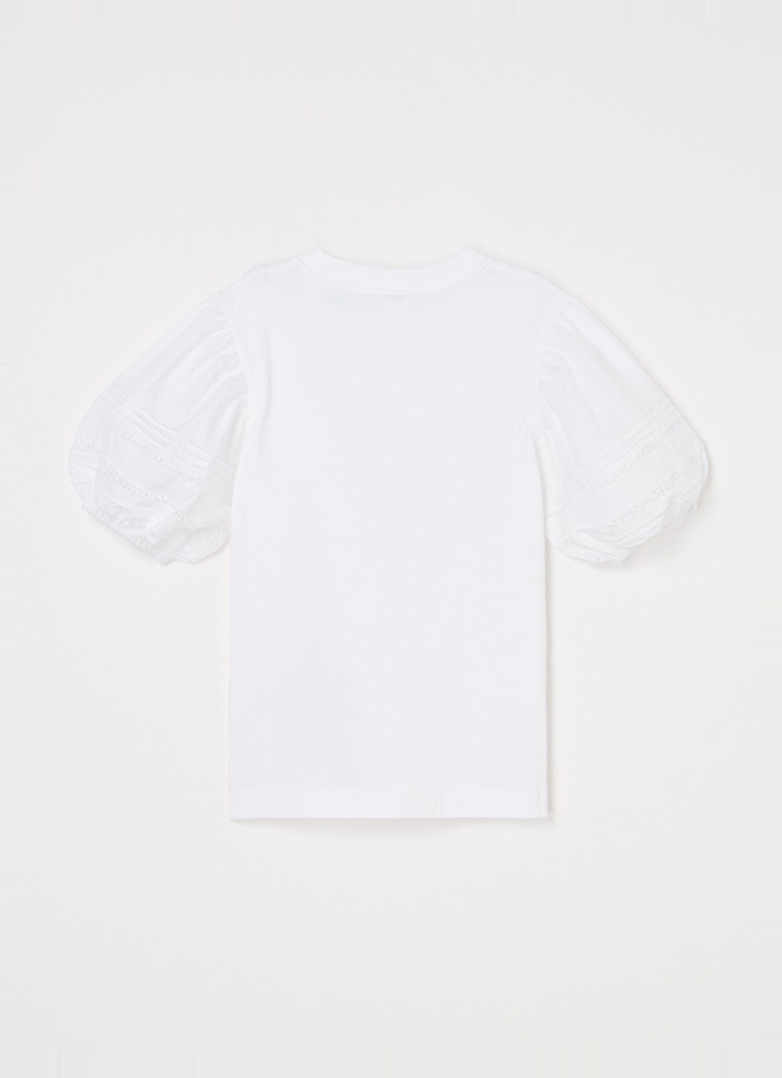 Burberry Hertha top met pofmouw en details van kant - voorkant 2 wit