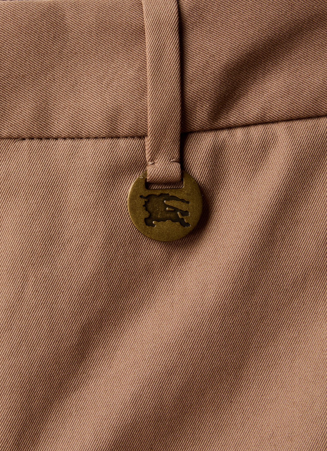 Burberry High waist straight fit chino met steekzakken - detail 2 lichtbruin