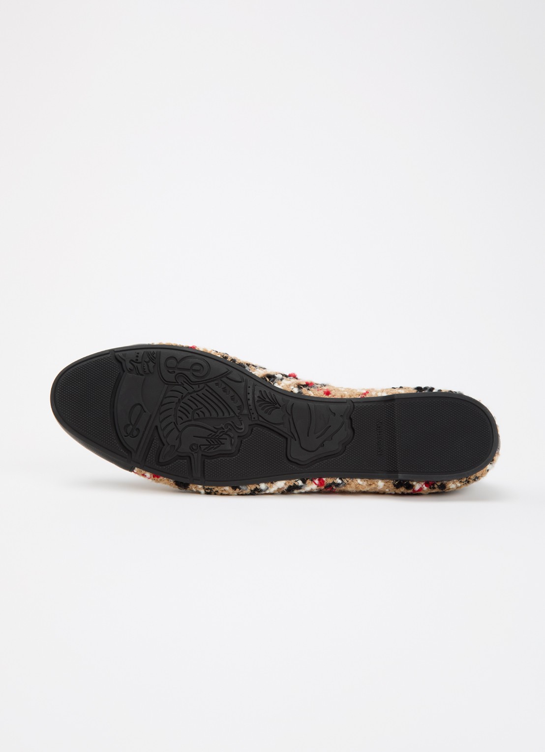 Burberry Highgate ballerina met ruitdessin en details van lamsleer - detail 4 beige
