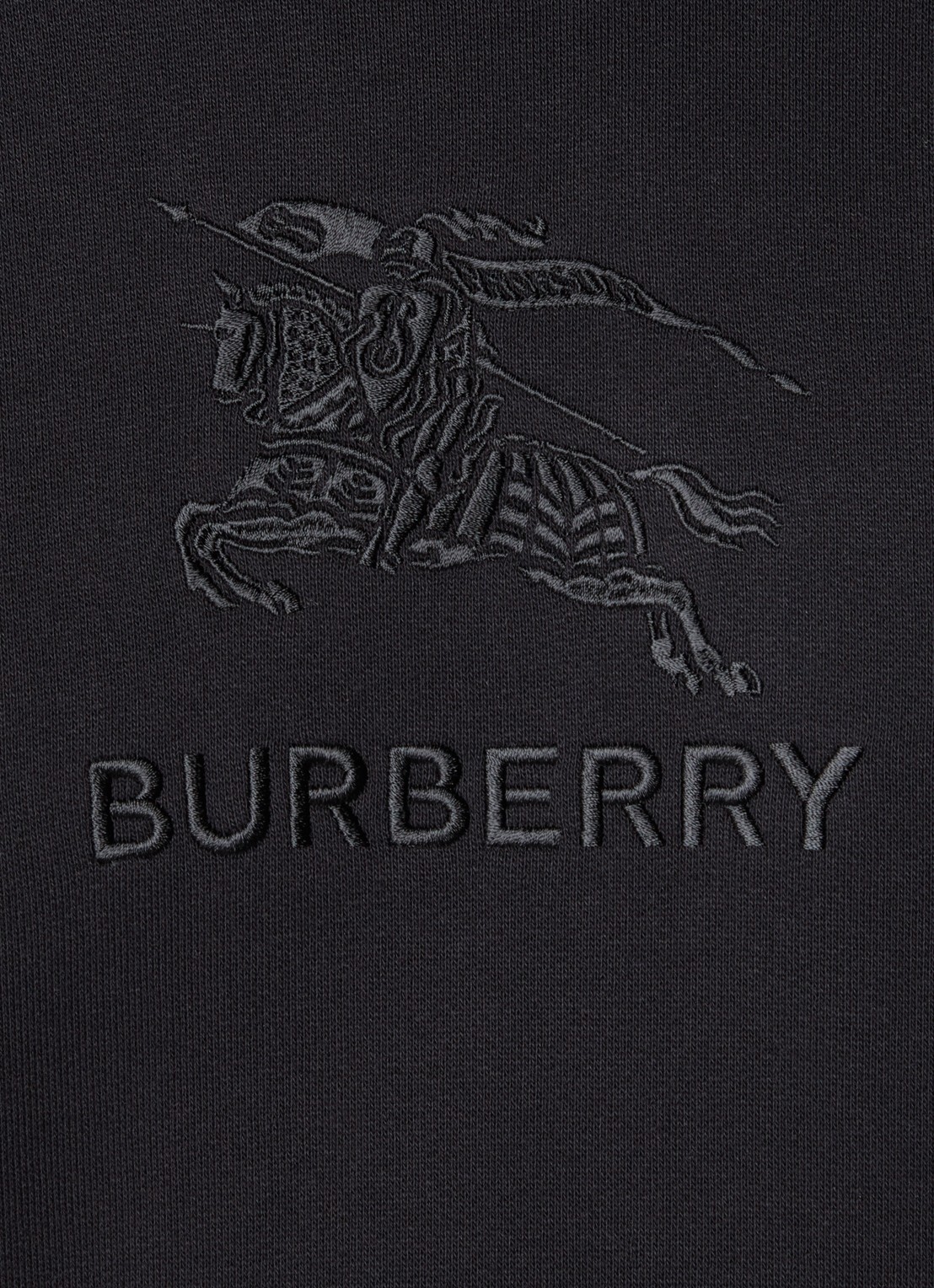 Burberry Hoodie met logoborduring - detail 6 zwart